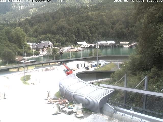 Archiv Foto Webcam Bobbahn mit Blickrichtung Königssee