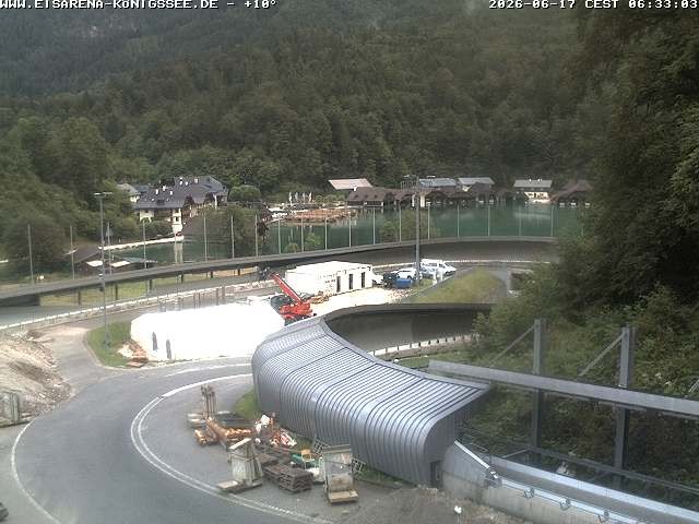 Archiv Foto Webcam Bobbahn mit Blickrichtung Königssee