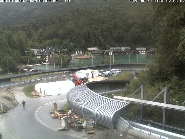 Archiv Foto Webcam Bobbahn mit Blickrichtung Königssee