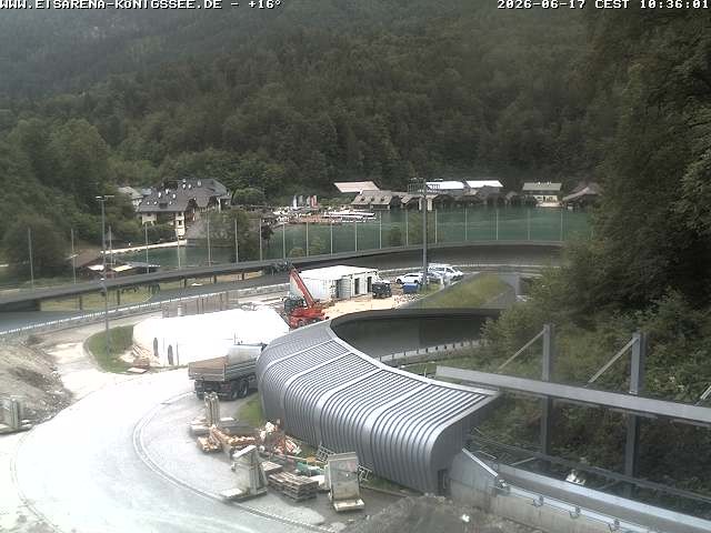 Archiv Foto Webcam Bobbahn mit Blickrichtung Königssee