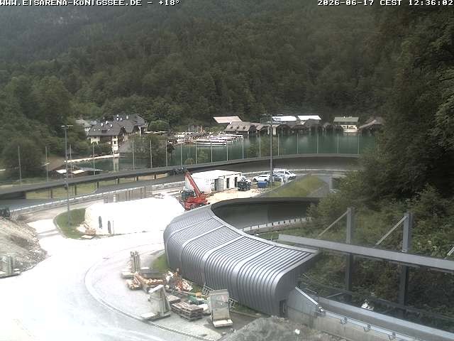 Archiv Foto Webcam Bobbahn mit Blickrichtung Königssee