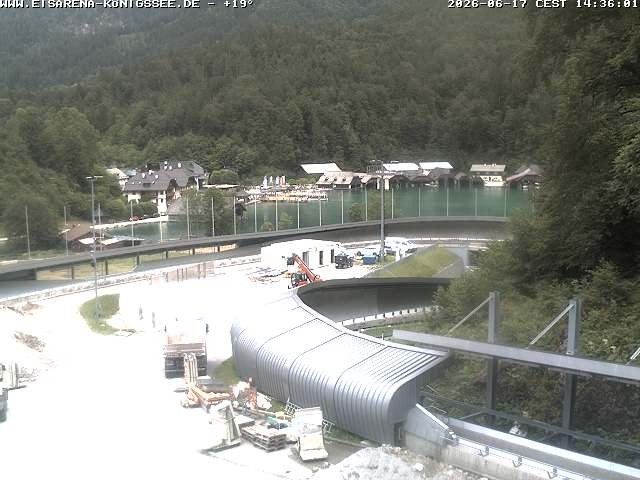 Archiv Foto Webcam Bobbahn mit Blickrichtung Königssee