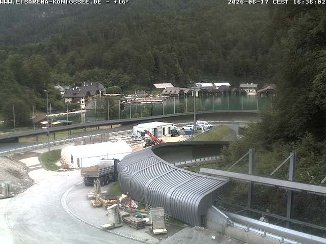 Archiv Foto Webcam Bobbahn mit Blickrichtung Königssee