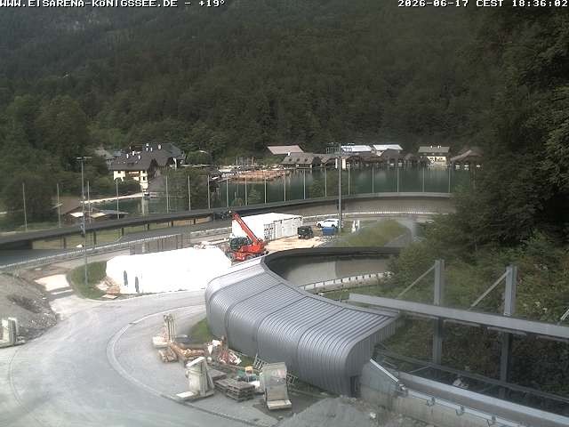 Archiv Foto Webcam Bobbahn mit Blickrichtung Königssee