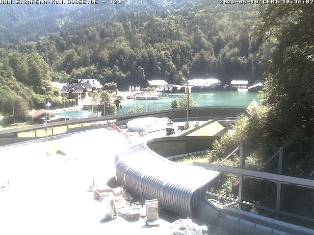 Archiv Foto Webcam Bobbahn mit Blickrichtung Königssee
