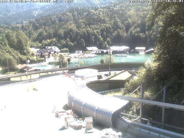 Archiv Foto Webcam Bobbahn mit Blickrichtung Königssee