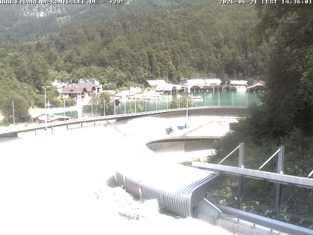 Archiv Foto Webcam Bobbahn mit Blickrichtung Königssee