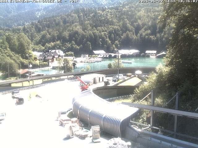 Archiv Foto Webcam Bobbahn mit Blickrichtung Königssee