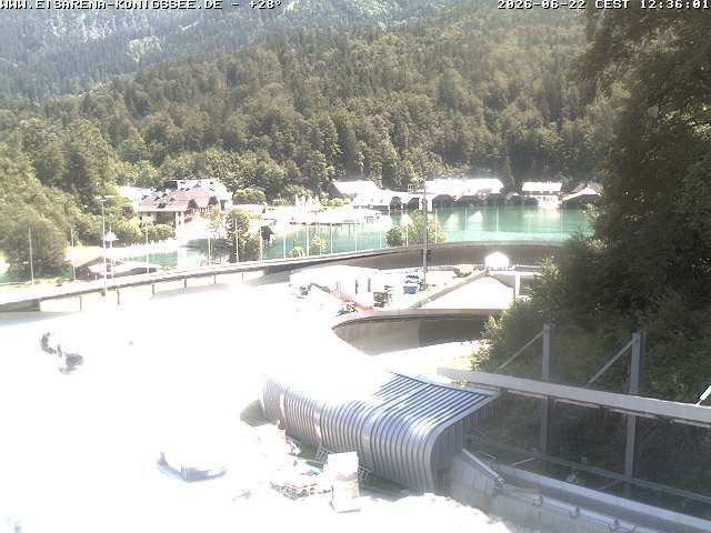 Archiv Foto Webcam Bobbahn mit Blickrichtung Königssee