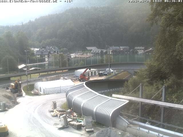 Archiv Foto Webcam Bobbahn mit Blickrichtung Königssee