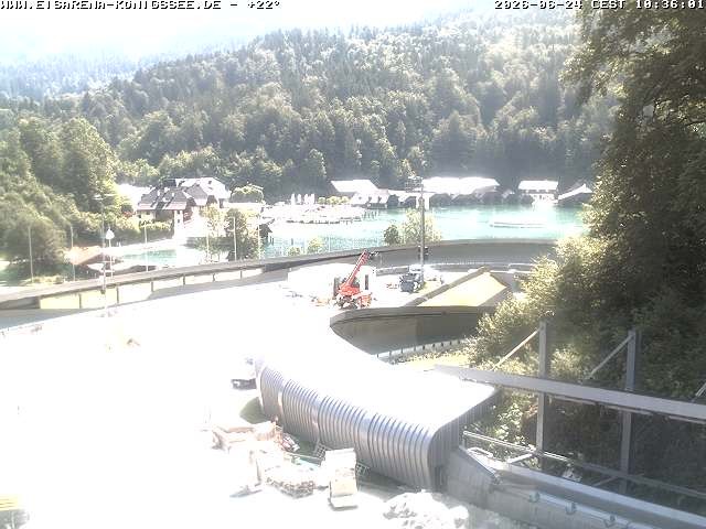 Archiv Foto Webcam Bobbahn mit Blickrichtung Königssee