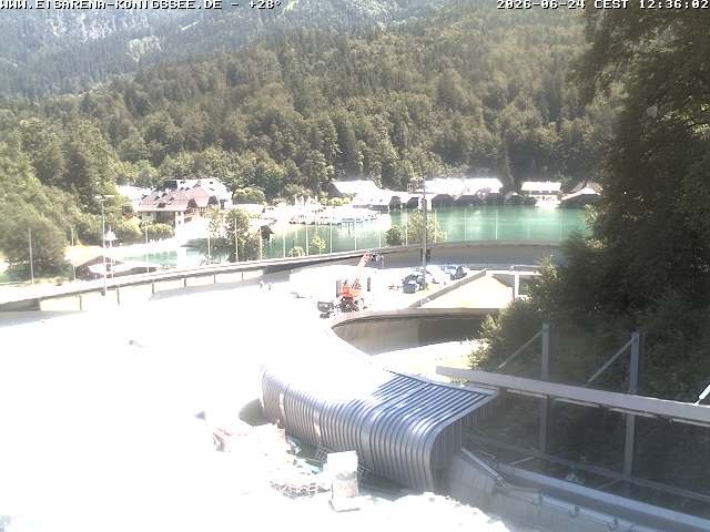 Archiv Foto Webcam Bobbahn mit Blickrichtung Königssee