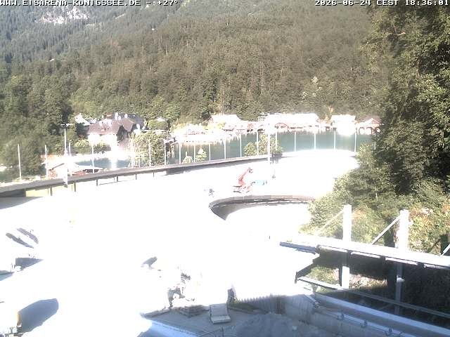 Archiv Foto Webcam Bobbahn mit Blickrichtung Königssee