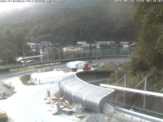 Archived image Webcam Bobsled run Koenigssee