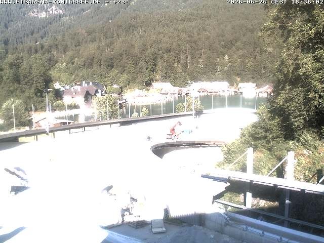 Archived image Webcam Bobsled run Koenigssee