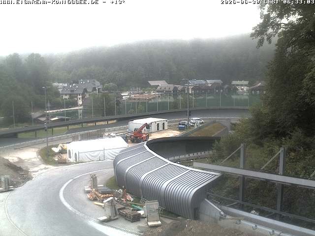 Archived image Webcam Bobsled run Koenigssee