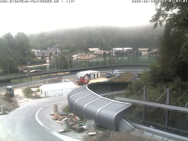 Archived image Webcam Bobsled run Koenigssee
