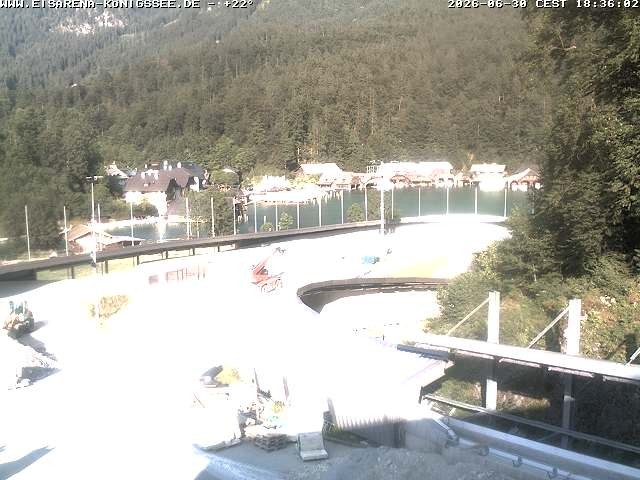 Archived image Webcam Bobsled run Koenigssee
