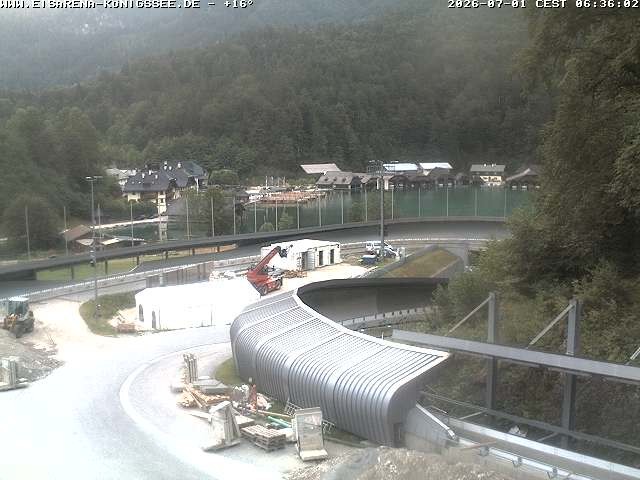 Archiv Foto Webcam Bobbahn mit Blickrichtung Königssee