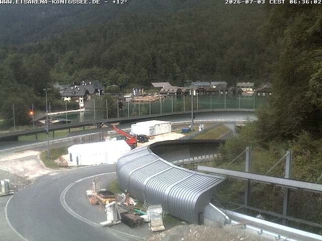 Archiv Foto Webcam Bobbahn mit Blickrichtung Königssee