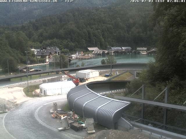 Archiv Foto Webcam Bobbahn mit Blickrichtung Königssee