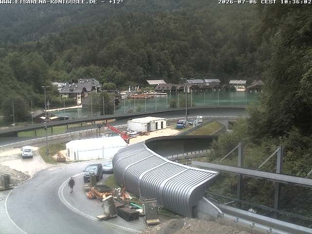 Archiv Foto Webcam Bobbahn mit Blickrichtung Königssee