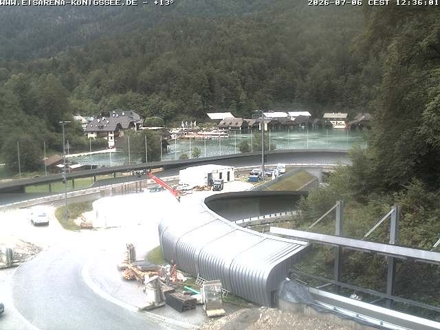 Archiv Foto Webcam Bobbahn mit Blickrichtung Königssee