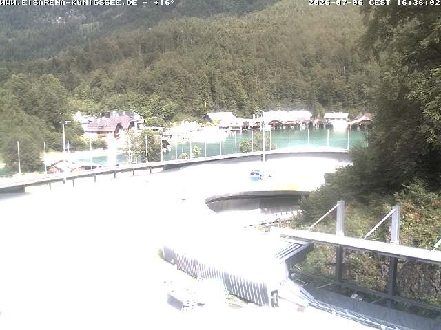 Archiv Foto Webcam Bobbahn mit Blickrichtung Königssee