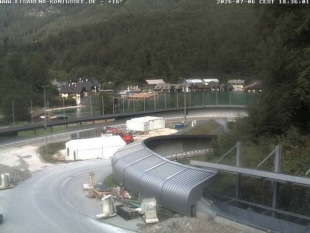 Archiv Foto Webcam Bobbahn mit Blickrichtung Königssee