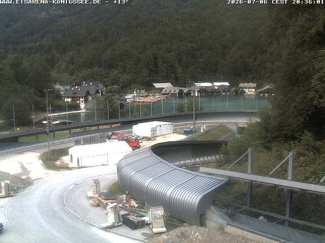 Archived image Webcam Bobsled run Koenigssee