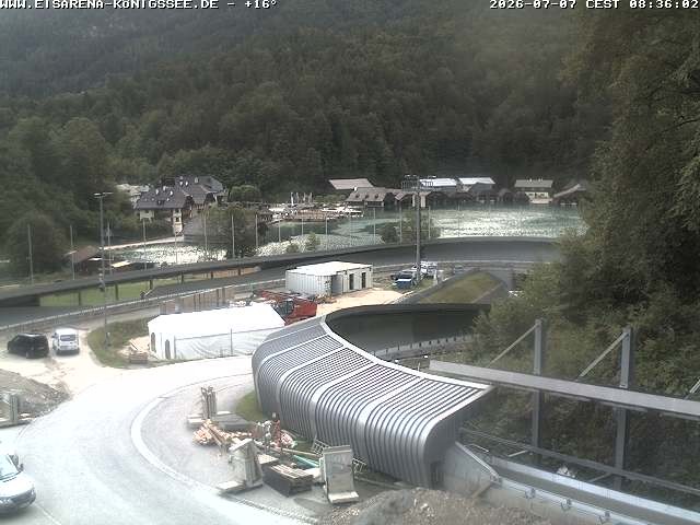 Archived image Webcam Bobsled run Koenigssee