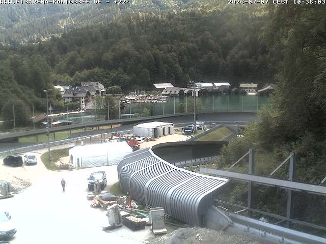 Archived image Webcam Bobsled run Koenigssee