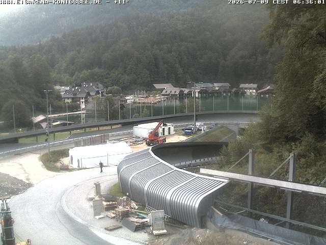 Archiv Foto Webcam Bobbahn mit Blickrichtung Königssee