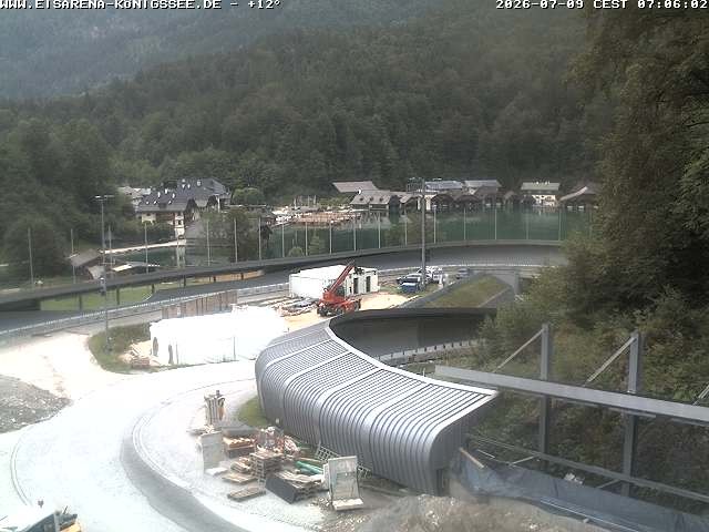 Archiv Foto Webcam Bobbahn mit Blickrichtung Königssee