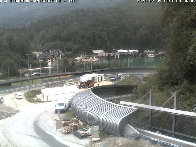 Archiv Foto Webcam Bobbahn mit Blickrichtung Königssee