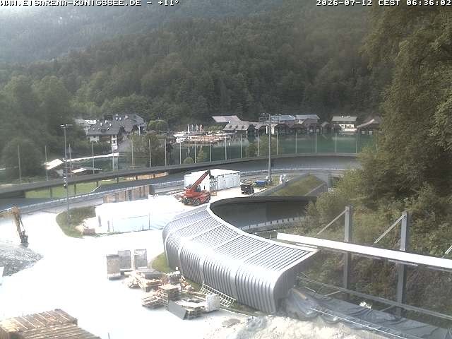 Archiv Foto Webcam Bobbahn mit Blickrichtung Königssee