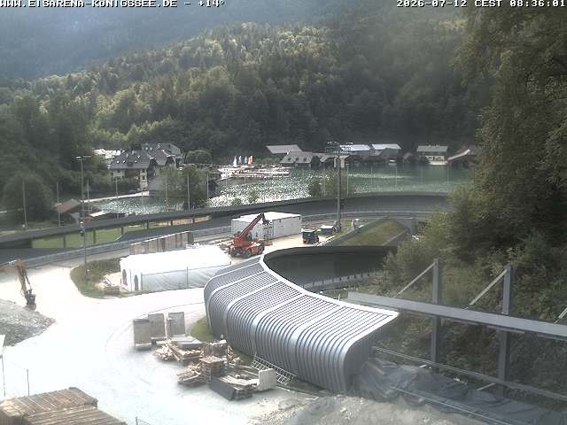 Archiv Foto Webcam Bobbahn mit Blickrichtung Königssee