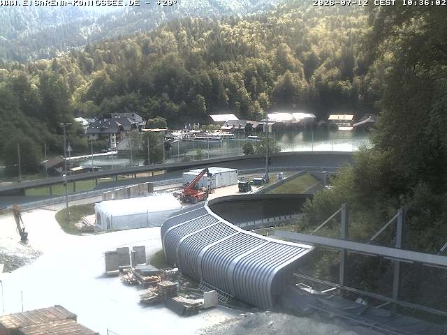 Archiv Foto Webcam Bobbahn mit Blickrichtung Königssee