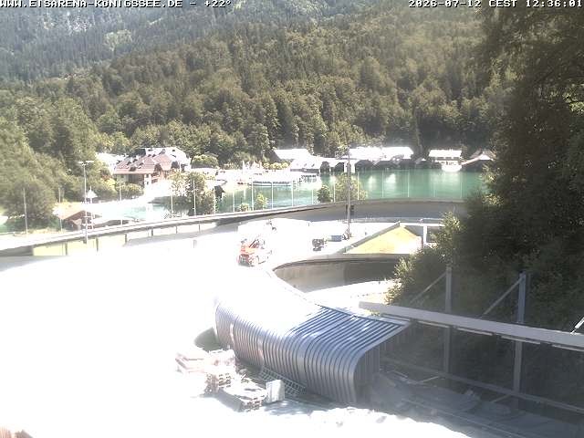 Archiv Foto Webcam Bobbahn mit Blickrichtung Königssee