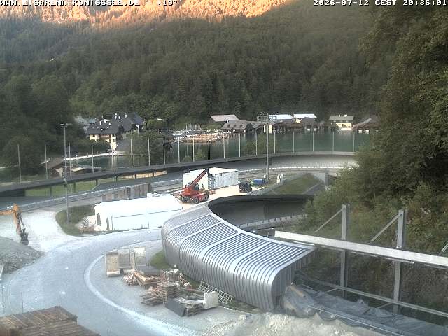 Archiv Foto Webcam Bobbahn mit Blickrichtung Königssee