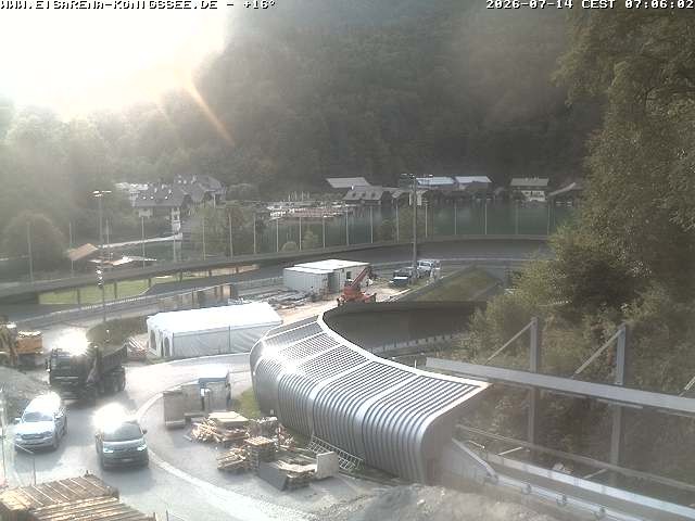 Archived image Webcam Bobsled run Koenigssee