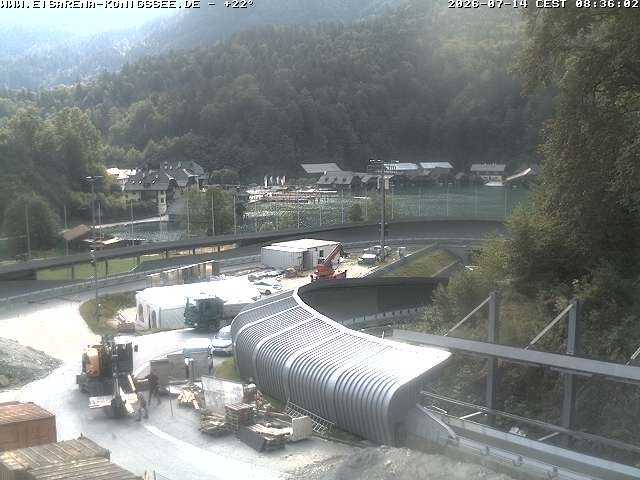 Archived image Webcam Bobsled run Koenigssee