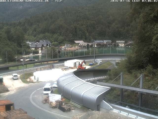 Archived image Webcam Bobsled run Koenigssee