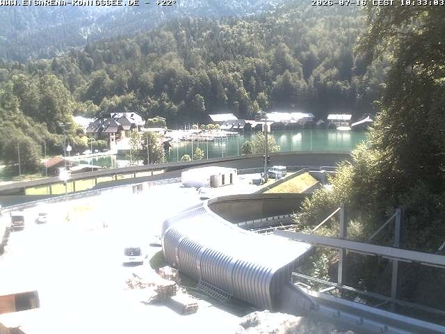 Archived image Webcam Bobsled run Koenigssee