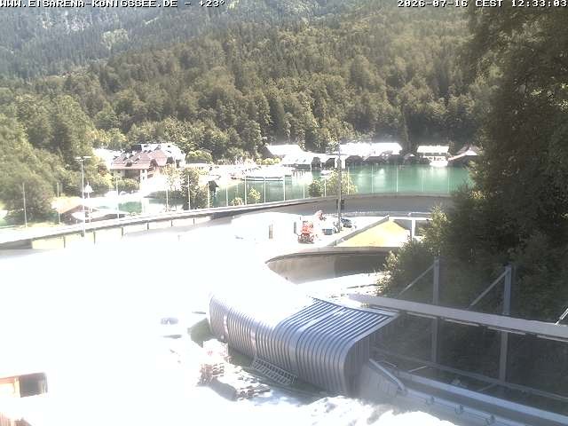 Archived image Webcam Bobsled run Koenigssee