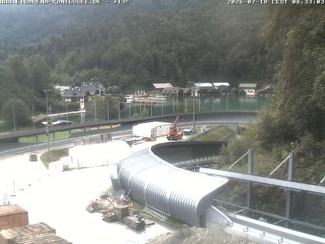 Archived image Webcam Bobsled run Koenigssee