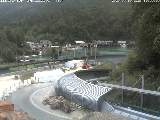 Archived image Webcam Bobsled run Koenigssee
