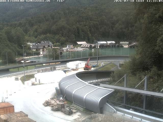 Archiv Foto Webcam Bobbahn mit Blickrichtung Königssee