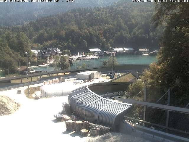 Archiv Foto Webcam Bobbahn mit Blickrichtung Königssee