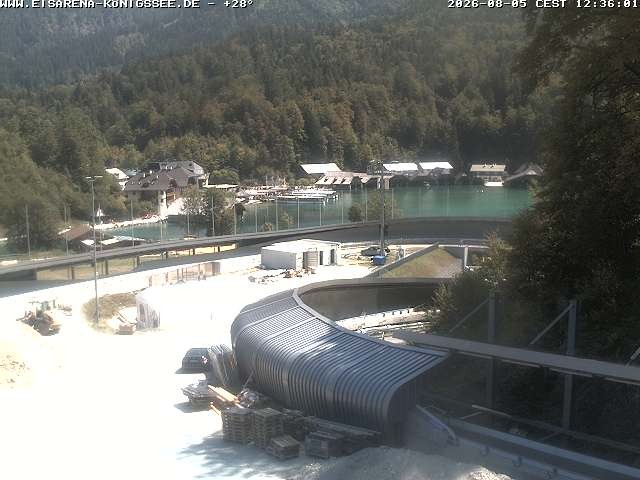 Archiv Foto Webcam Bobbahn mit Blickrichtung Königssee